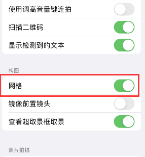 临清苹果手机维修网点分享iPhone如何开启九宫格构图功能 