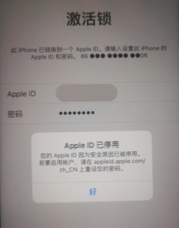 临清苹果手机维修分享iPhone 12 出现提示“Apple ID 已停用”怎么办 